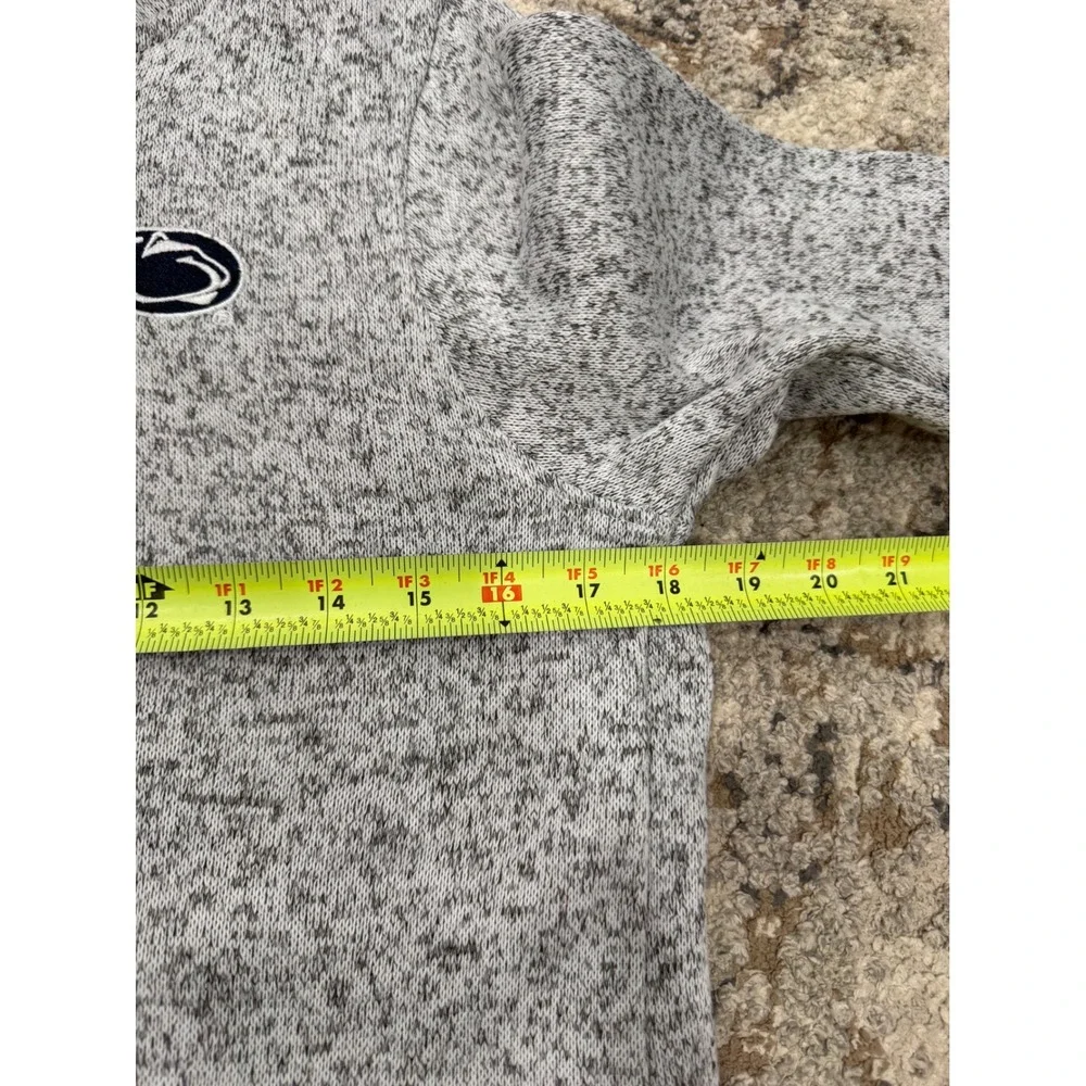 Champion Elite Penn State Nittany Lions Gray‎ Sweater Fleece Button Pullover S